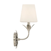 Crystorama 571-OP Broche 1-lt 15" Tall Wall Sconce - Antique Silver