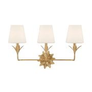 Crystorama 573-OP Broche 3-lt 25" Bathroom Vanity Light - Antique Gold