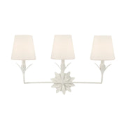 Crystorama 573-OP Broche 3-lt 25" Bathroom Vanity Light - Matte White
