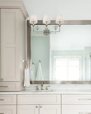 Crystorama 573-OP Broche 3-lt 25" Bathroom Vanity Light - Antique Silver