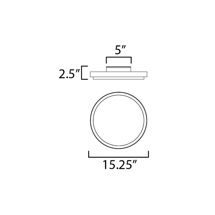 Maxim 57316 Float 1-lt 15" LED Flush Mount