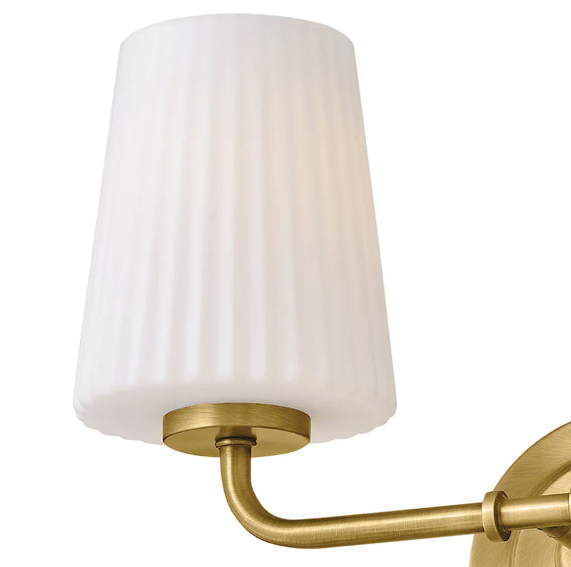 Hinkley 57402 McKenna 2-lt 15" LED Vanity Light - Lacquered Brass