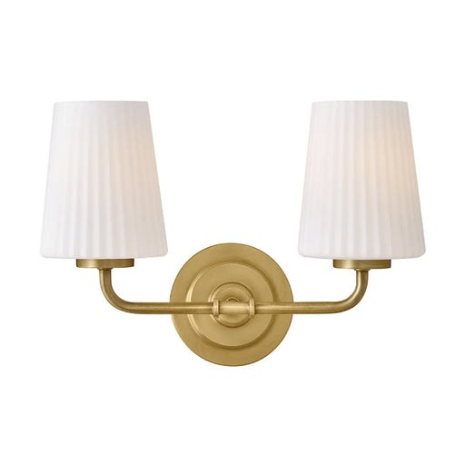 Hinkley 57402 McKenna 2-lt 15" LED Vanity Light - Lacquered Brass