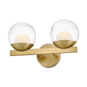 Hinkley 57442 Sunni 2-lt 15" LED Vanity Light - Lacquered Brass