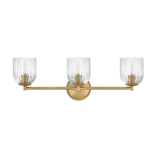 Hinkley 57473 Ava 3-lt 24" LED Vanity Light - Clear Ribbed