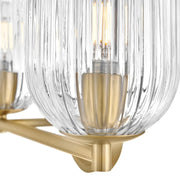 Hinkley 57473 Ava 3-lt 24" LED Vanity Light - Clear Ribbed