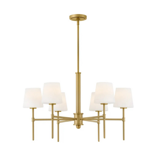 Hinkley 46955 Saunders 6-lt 45" LED Chandelier - Lacquered Brass