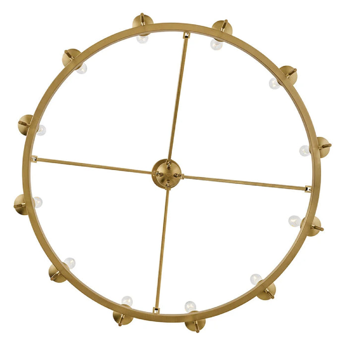 Hinkley 47476 Copley 12-lt 36" LED Chandelier - Lacquered Brass