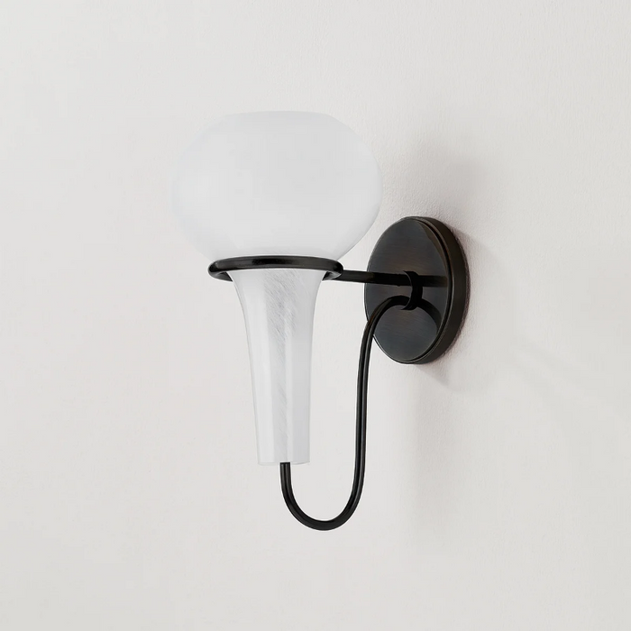 Hudson Valley 5813 Adams Corner 1-lt 13" Tall Wall Sconce - Black Nickel