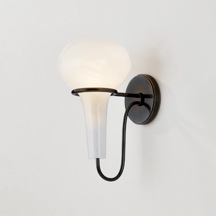Hudson Valley 5813 Adams Corner 1-lt 13" Tall Wall Sconce - Black Nickel