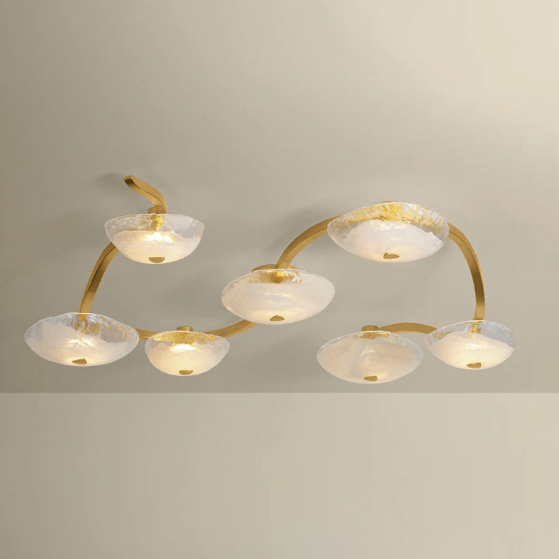 Corbett 586-60 Kune 7-lt 69" LED Semi Flush Mount