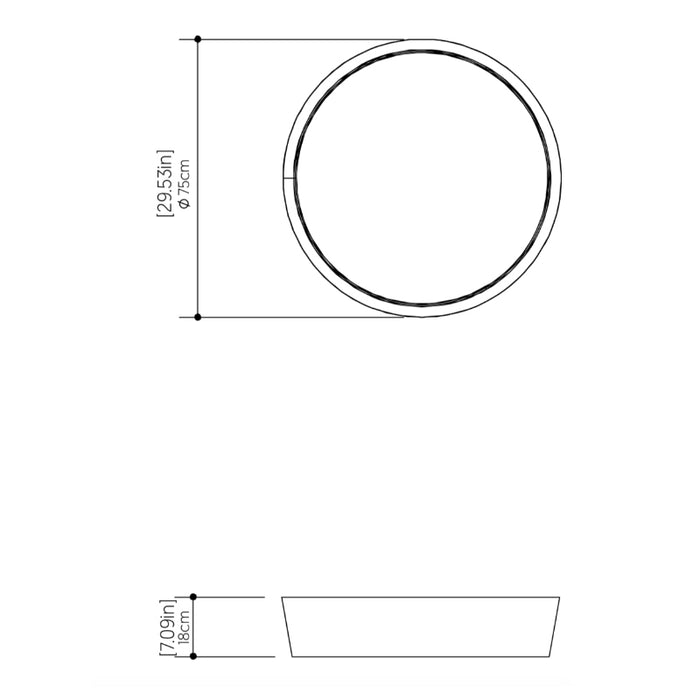Accord 589LED Conical 1-lt 30" LED Flush Mount