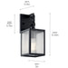 Kichler 59005 Lahden 1-lt 12" Tall Outdoor Wall Light
