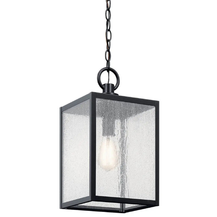 Kichler 59008 Lahden 1-lt 9" Outdoor Convertible Pendant/Semi Flush - Black Textured