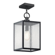 Kichler 59008 Lahden 1-lt 9" Outdoor Convertible Pendant/Semi Flush - Black Textured