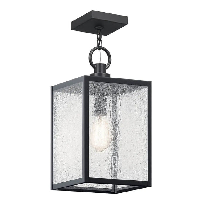 Kichler 59008 Lahden 1-lt 9" Outdoor Convertible Pendant/Semi Flush - Black Textured