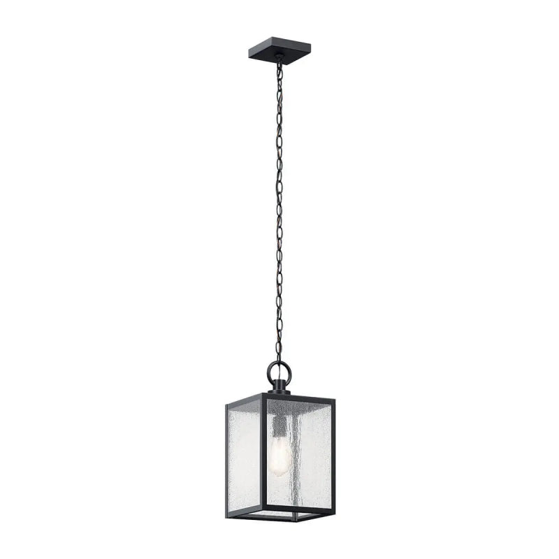 Kichler 59008 Lahden 1-lt 9" Outdoor Convertible Pendant/Semi Flush - Black Textured