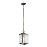Kichler 59008 Lahden 1-lt 9" Outdoor Convertible Pendant/Semi Flush - Weathered Zinc