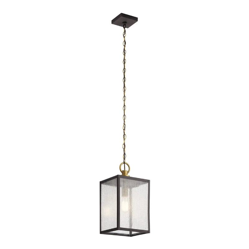 Kichler 59008 Lahden 1-lt 9" Outdoor Convertible Pendant/Semi Flush - Weathered Zinc