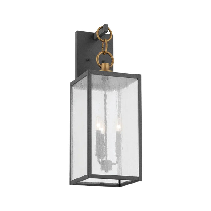Kichler 59009 Lahden 3-lt 26" Tall Outdoor Wall Light - Weathered Zinc/Natural Brass