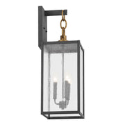 Kichler 59009 Lahden 3-lt 26" Tall Outdoor Wall Light - Weathered Zinc/Natural Brass