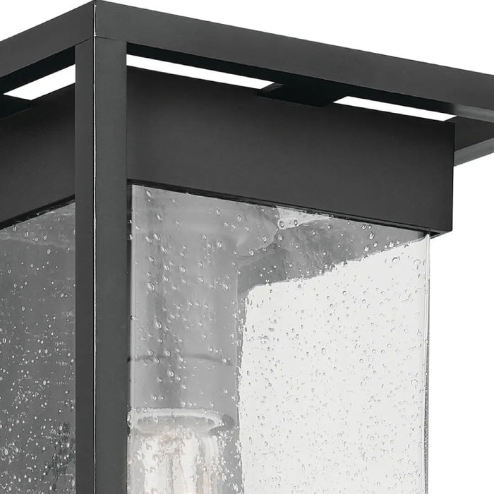 Kichler 59063 Mercer 1-lt 24" Tall Outdoor Wall Light - Black with Silver Highlights