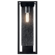 Kichler 59063 Mercer 1-lt 24" Tall Outdoor Wall Light - Black with Silver Highlights