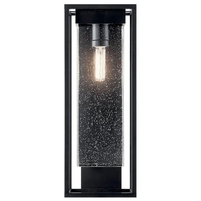 Kichler 59063 Mercer 1-lt 24" Tall Outdoor Wall Light - Black with Silver Highlights