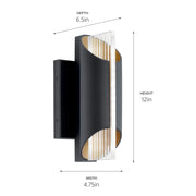 Kichler 59076 Astalis 1-lt 12" Tall LED Outdoor Wall Light
