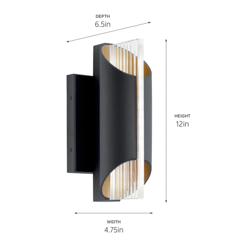 Kichler 59076 Astalis 1-lt 12" Tall LED Outdoor Wall Light