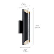 Kichler 59078 Astalis 1-lt 21" Tall LED Outdoor Wall Light