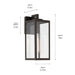 Kichler 59111 Branner 1-lt 14" Tall Outdoor Wall Light