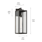 Kichler 59113 Branner 1-lt 24" Tall Outdoor Wall Sconce