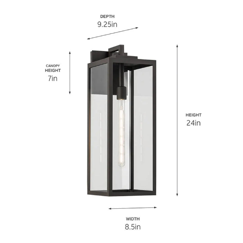 Kichler 59113 Branner 1-lt 24" Tall Outdoor Wall Sconce