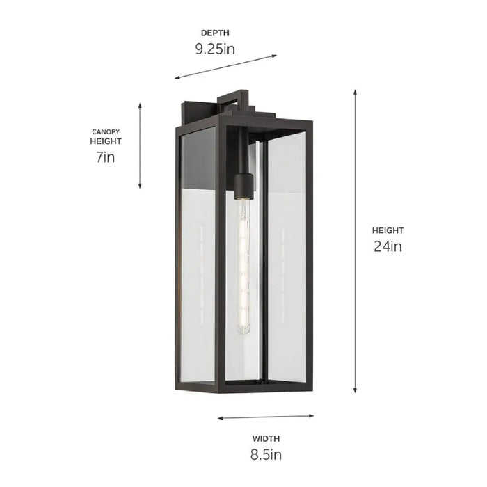 Kichler 59113 Branner 1-lt 24" Tall Outdoor Wall Sconce
