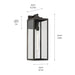 Kichler 59113 Branner 1-lt 24" Tall Outdoor Wall Sconce