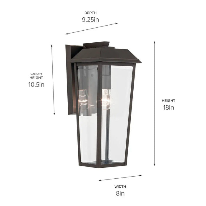 Kichler 59119 Mathus 1-lt 18" Tall Outdoor Wall Light