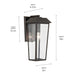 Kichler 59119 Mathus 1-lt 18" Tall Outdoor Wall Light