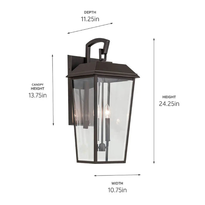 Kichler 59120 Mathus 2-lt 24" Tall Outdoor Wall Light