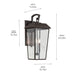 Kichler 59120 Mathus 2-lt 24" Tall Outdoor Wall Light