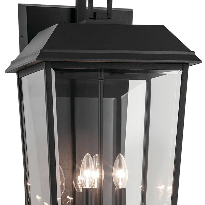 Kichler 59121 Mathus 3-lt 30" Tall Outdoor Wall Light - Textured Black