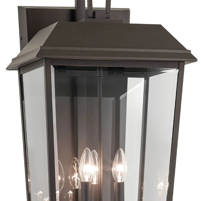 Kichler 59121 Mathus 3-lt 30" Tall Outdoor Wall Light - Olde Bronze