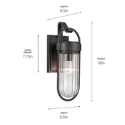 Kichler 59123 Brix 1-lt 16" Tall Outdoor Wall Light