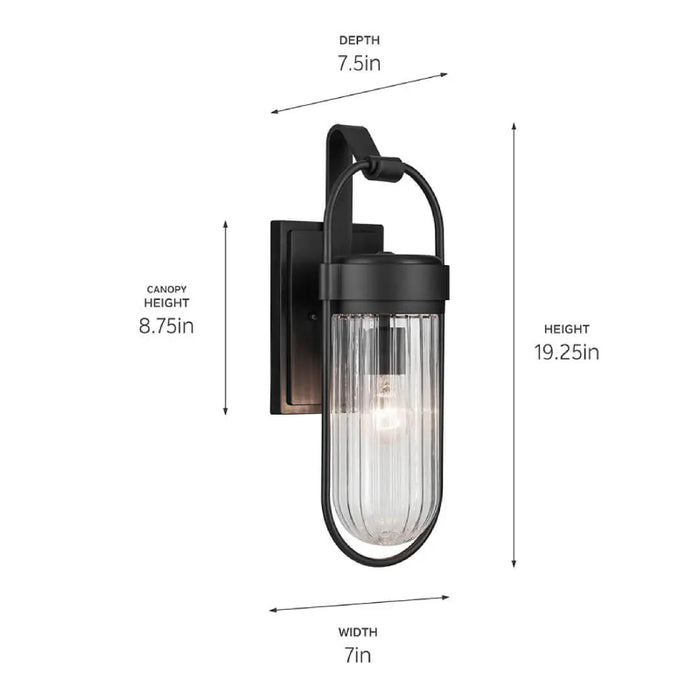 Kichler 59124 Brix 1-lt 19" Tall Outdoor Wall Sconce