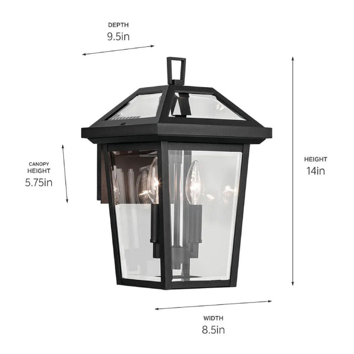 Kichler 59125 Regence 2-lt 14" Tall Outdoor Wall Light