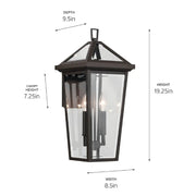 Kichler 59126 Regence 2-lt 19" Tall Outdoor Wall Light