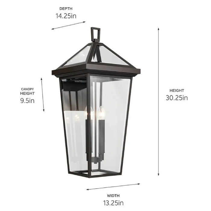 Kichler 59128 Regence 4-lt 30" Tall Outdoor Wall Light