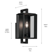 Kichler 59131 Kroft 1-lt 14" Tall Outdoor Wall Light