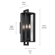 Kichler 59132 Kroft 2-lt 21" Tall Outdoor Wall Light