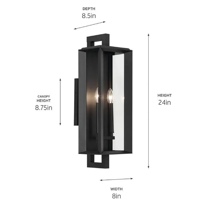 Kichler 59133 Kroft 2-lt 24" Tall Outdoor Wall Light